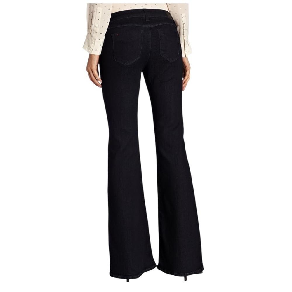 Design Lab Black Faux Suede Mid Rise Bootcut Pants Size S